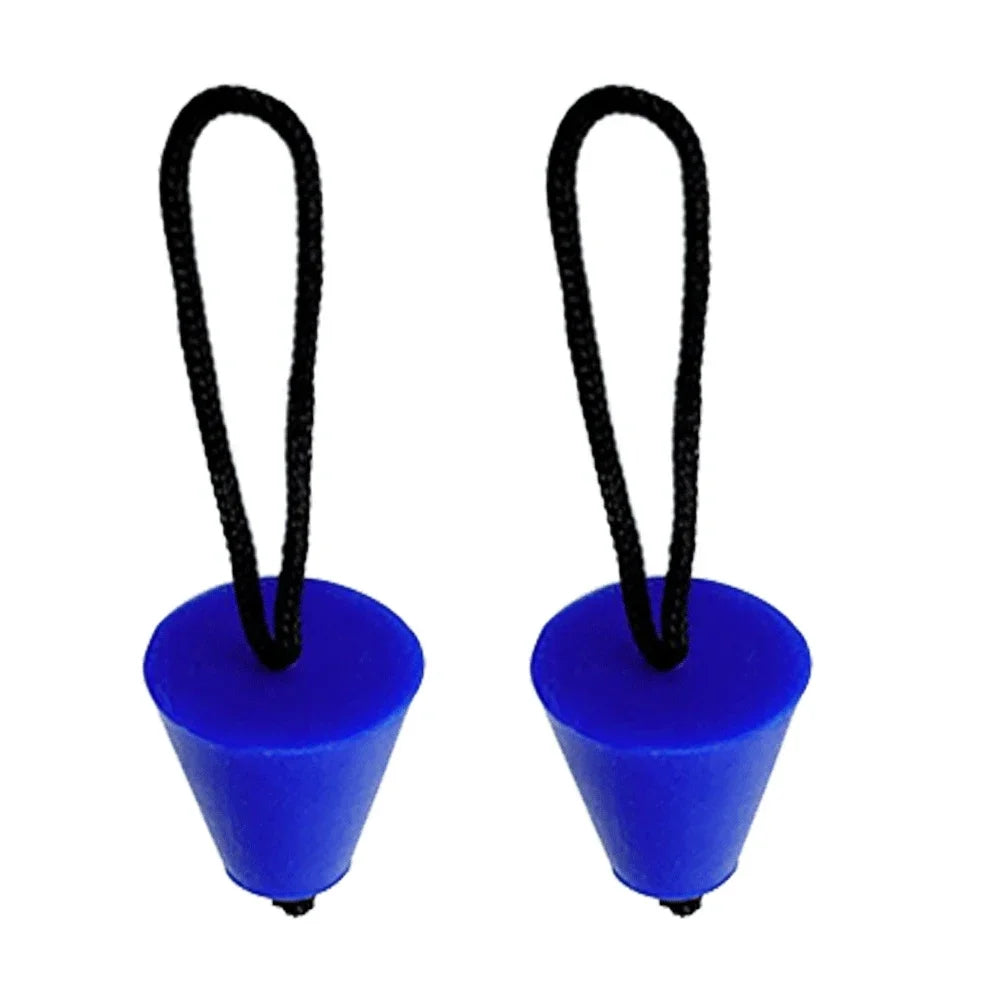 2PC kayak Canoe Marine Boat Dinghy scupper plug Drain Holes Stopper Kit with Cord Rope