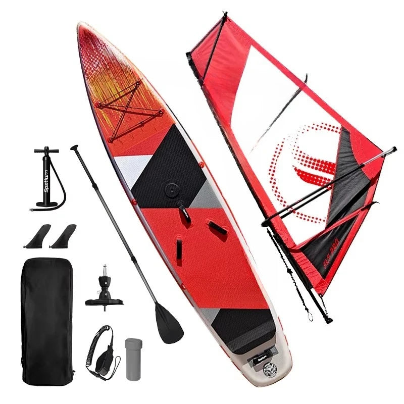 Surfing 2-in-1 Windsurf Sail With S-up Board Windsurfing For Smooth Sailing And Paddleboarding Inflatable Surfboard Sailing