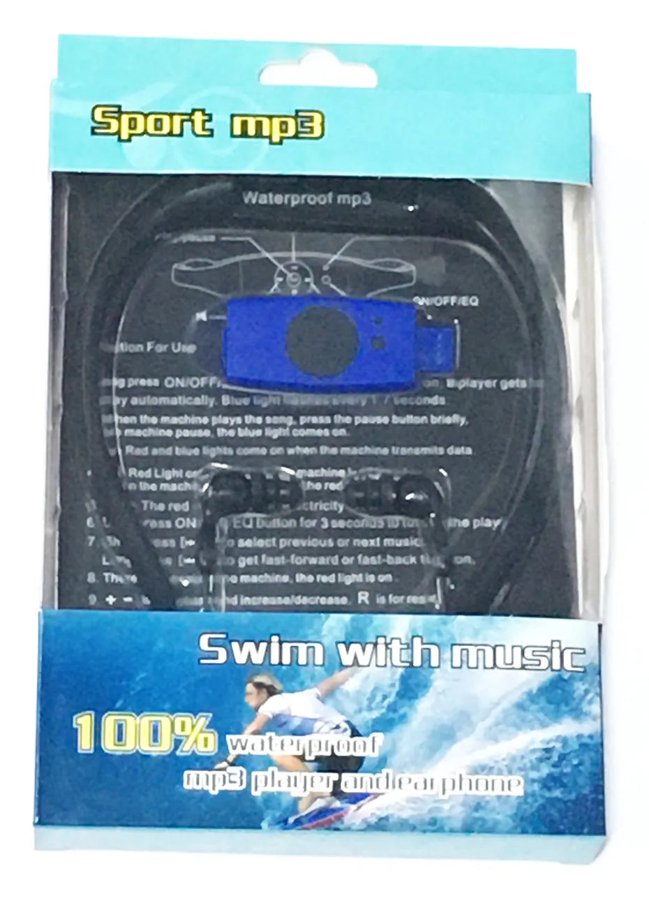 003 4GB/8GB à prova d'água IPX8 mergulho natação surf mp3 player fone de ouvido reprodutor de música