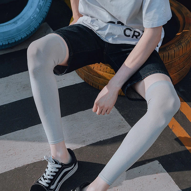 Outdoor Sunscreen Leggings Cycling Sports Summer Leg Sleeves Men And Women Ice Sleeve Ice Silk