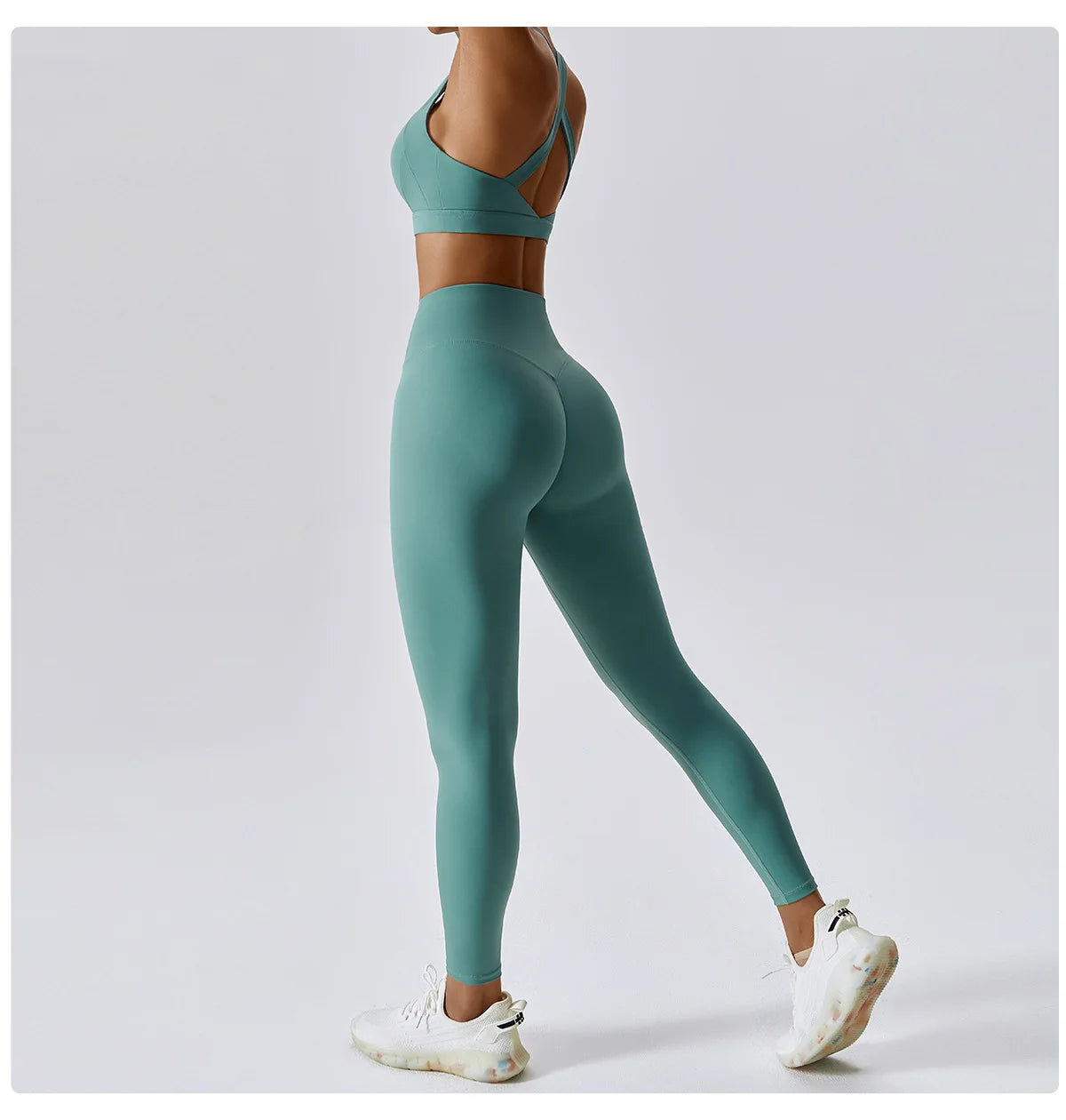 Yoga Set 2 Piece Women Sportswear Workout Clothes Women Sport Set Suits For Fitness Cross Back Bra Seamless Gym Push Up Leggings