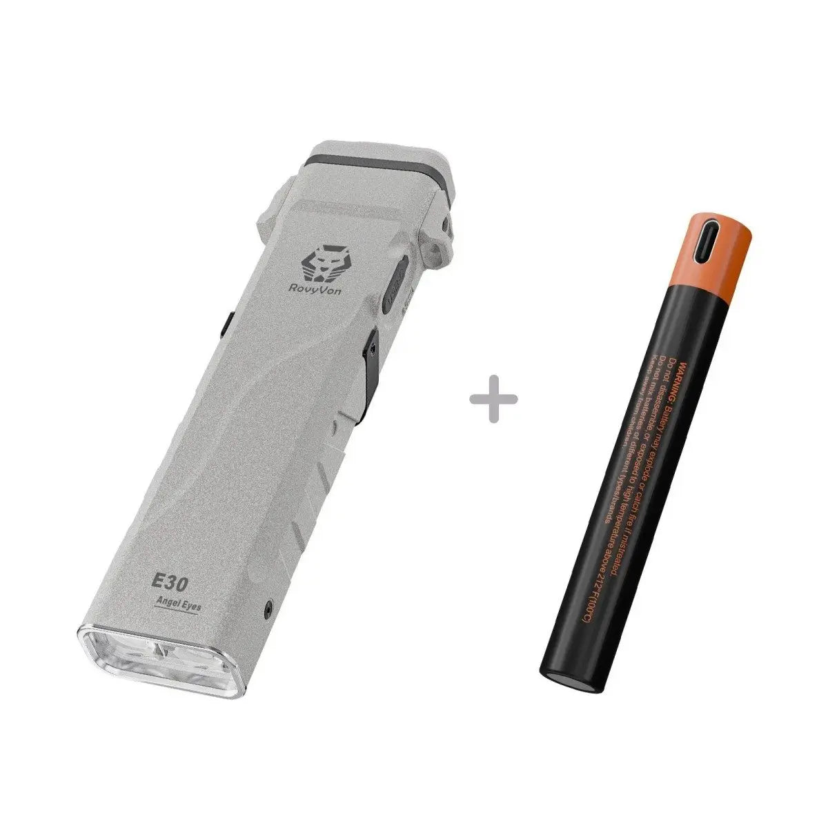 RovyVon Angel Eyes E30 Sleek Flat 2600 Lumens EDC Tactical Flashlight Mini Rechargeable Flashlights Torch Light