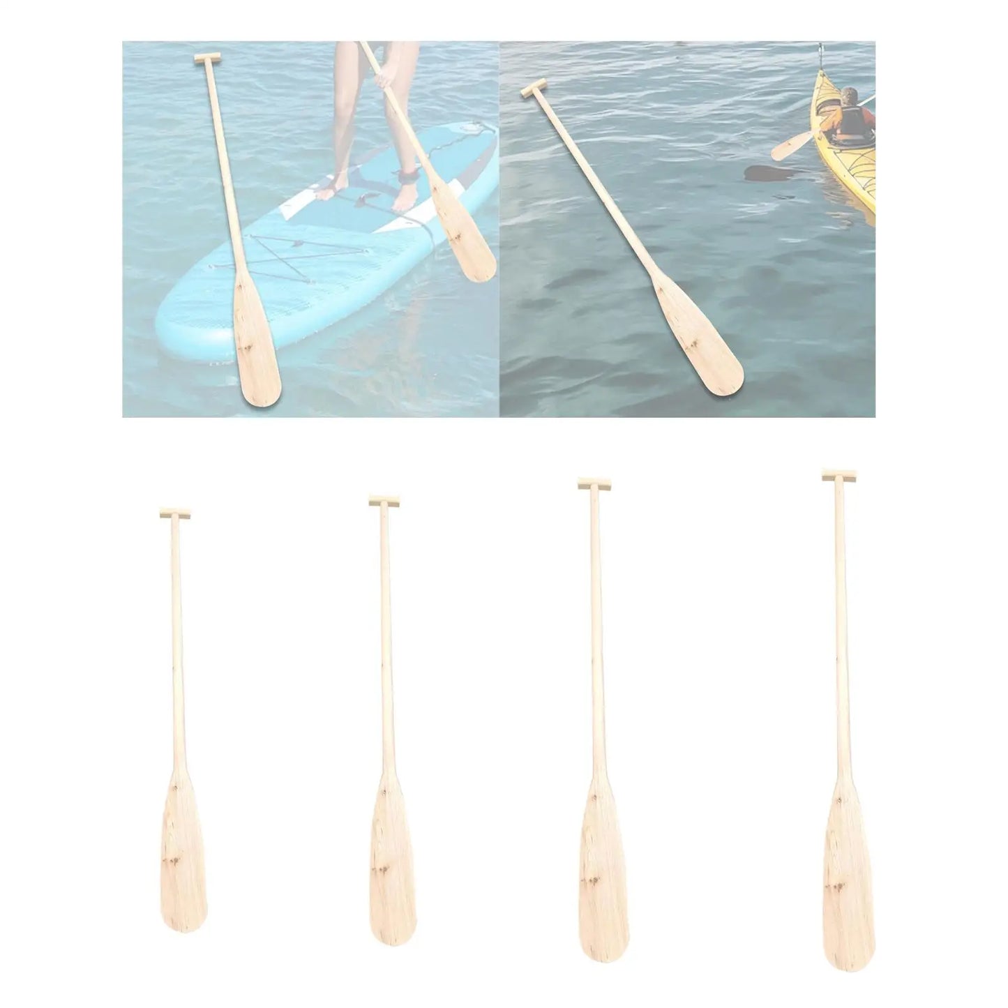 Lightweight Wooden Dragon Boat Paddle Handheld Sturdy Oar for Kayak Water Sports Craft Decorative Kayaking Equipment