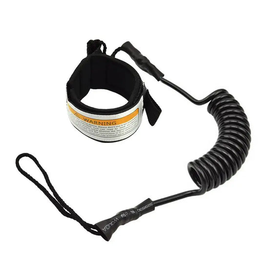 1.5m S UP Paddle Coiled Leash Surfboard Ankle Leash Super Strong Webbing Paddle Board Surf Leg Cuff