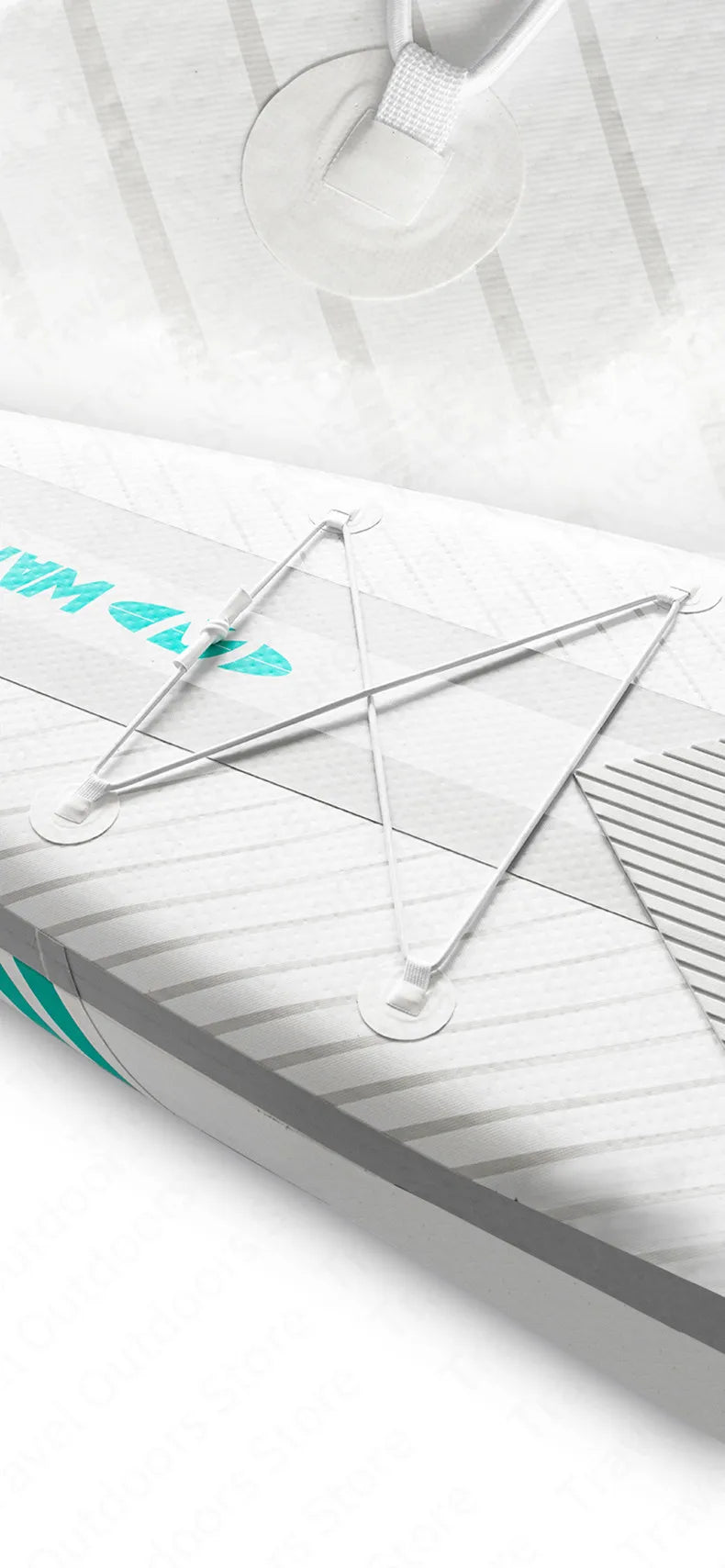 WATER LIVE Sparkling 12’ 0" Inflatable Surfing Board Pointed Design Cruise Travel Paddle Board With Safety Rope 12’ 0"x28"x6"