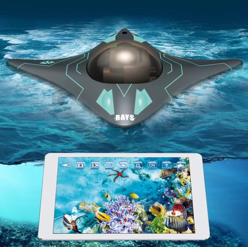 6CH RC Boat Submarine With Underwater Camera Remote Control Wifi FPV Remote Control Boats Radio Control Toys For Boys Kid Gift