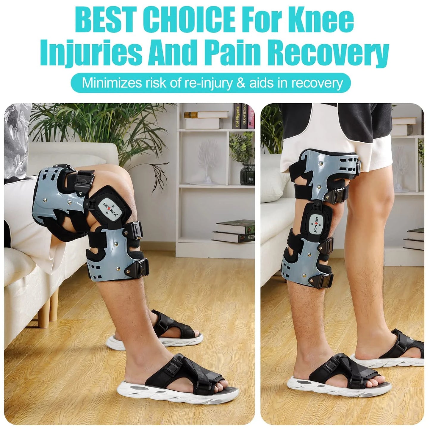 NEENCA Unloader ROM Knee Brace Hinged Stabilizer Adjustable Recovery Support for ACL MCL PCL Injury Meniscus Tear Arthritis