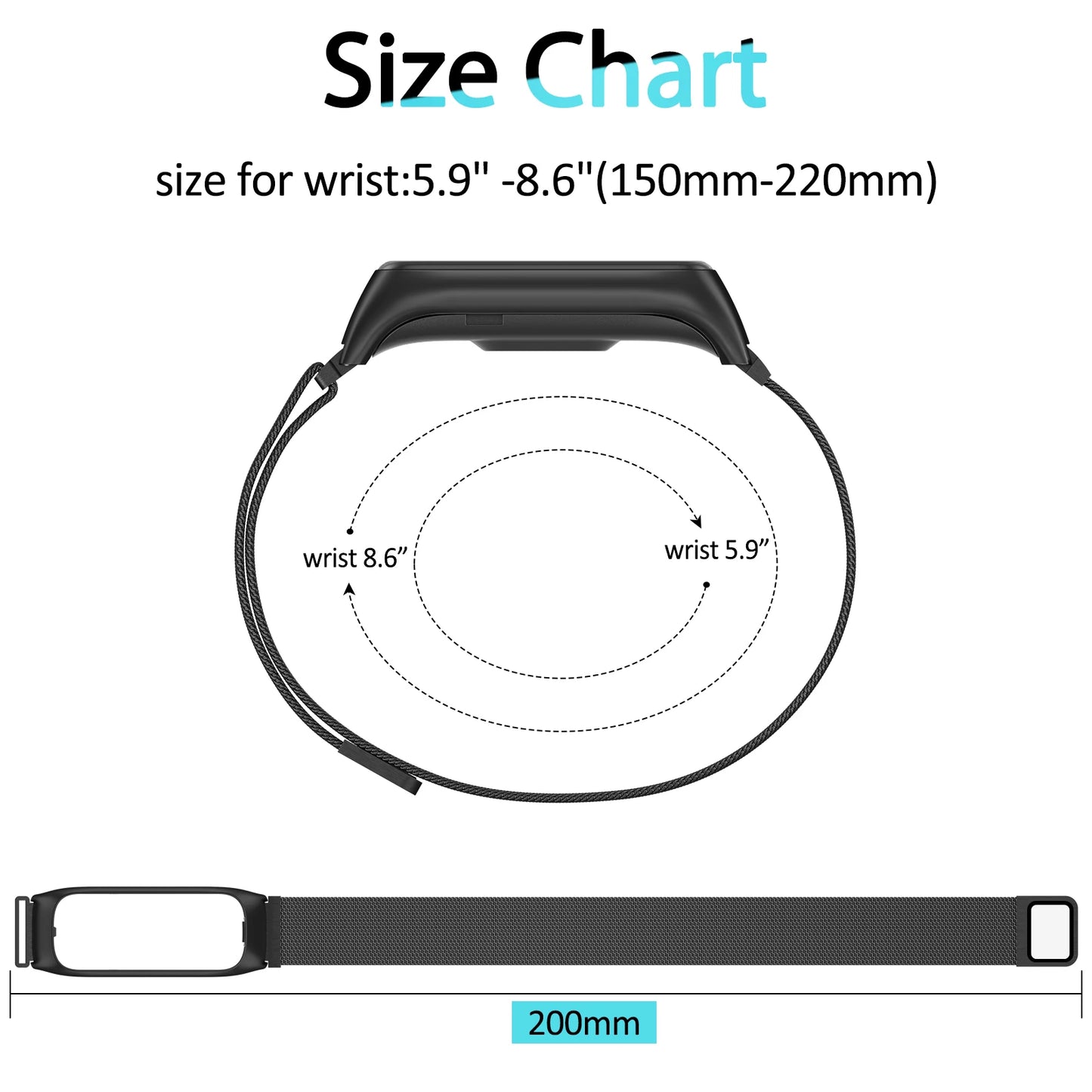 Pulseira magnética de metal elegante para samsung galaxy fit 2 pulseira de banda para samsung galaxy fit 2 pulseira de substituição