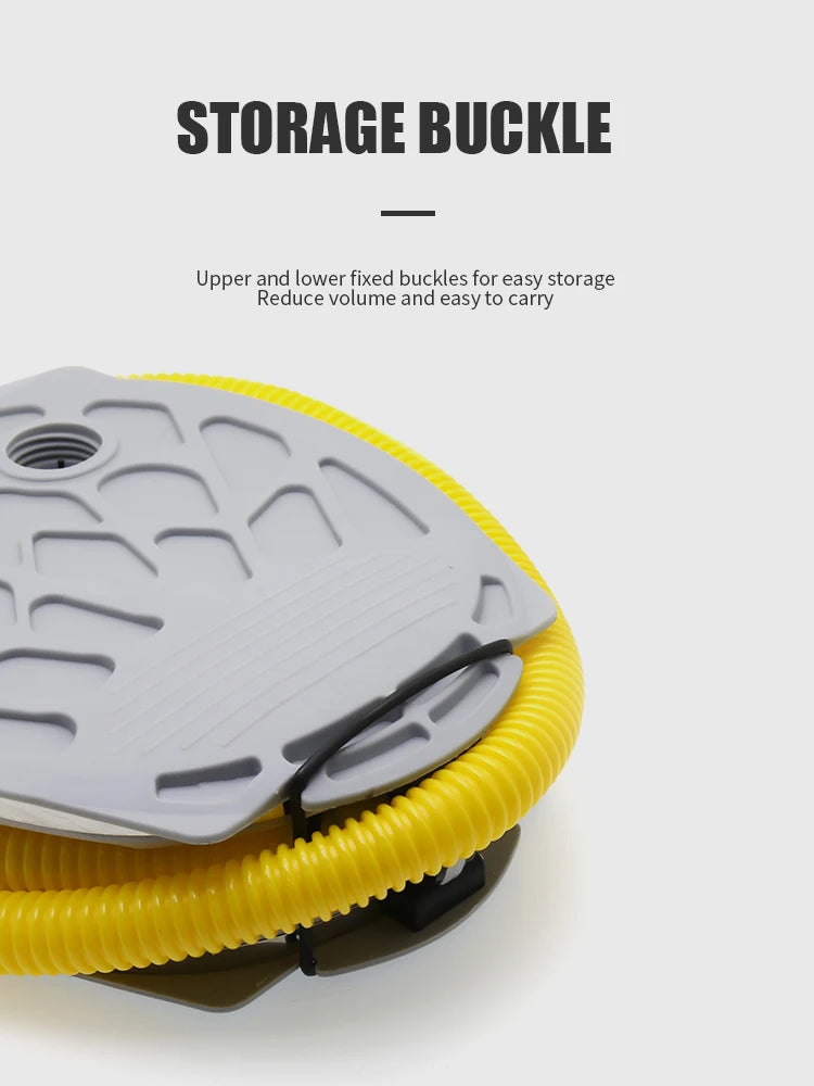 KOTESU foot-operated air pump for inflatable boats, SUP paddle boards, and kayaks, with a portable bellows design of 5L and 7L
