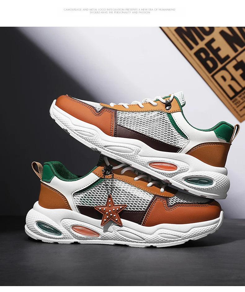 Men's Summer Fresh Breathable Mesh Casual Sneakers Original Comfort Lightweight Sports Running Shoes for Men