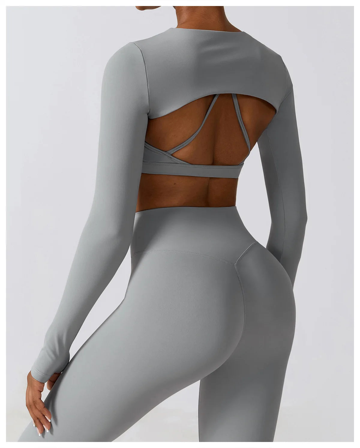 New Sports Camisole Yoga Long Sleeved Shawl Yoga Top Nude Fitness Yop Gym Push Ups Workout Top Running Sports Smock