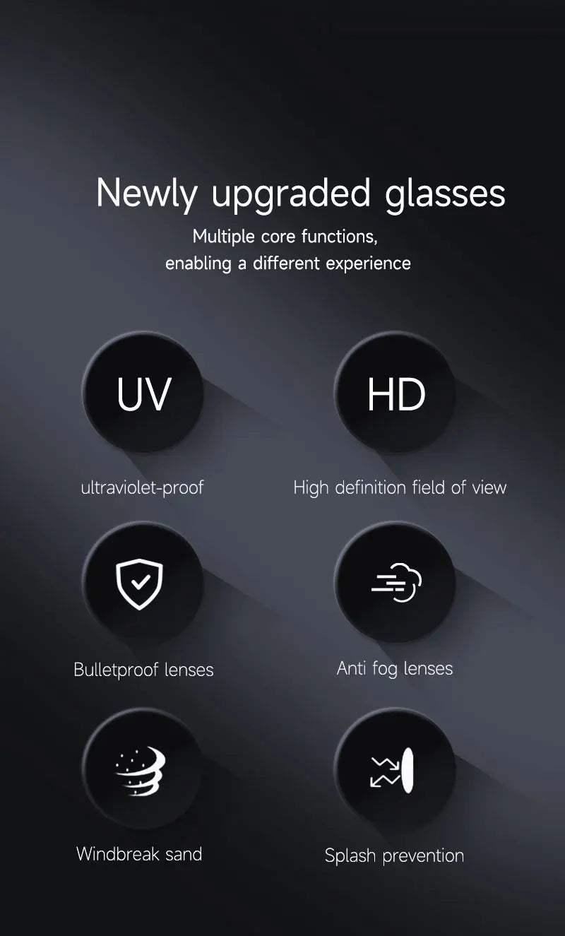 3 Lens Impact-Resistant Shooting Glasses 2.5mm Military Tactical Glasses Anti-Fog Windproof Road Cycling Goggles Antiparras
