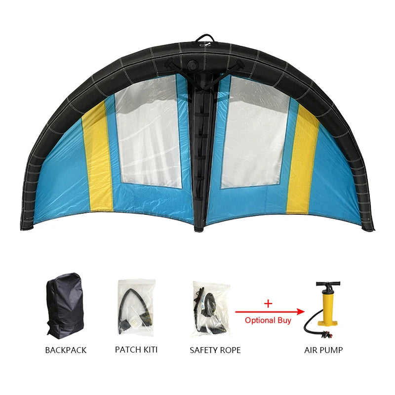 Kite Surfing Double Barrel Inflatable Wing Foil Windsurfing Windsurfing Kite Surfing Kite Surfboard Traction Pad Wing 4m Surfing