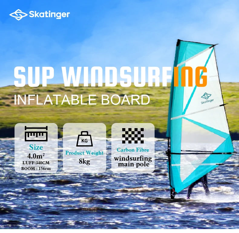 Skatinger  Dropshipping Windsurfing Board Inflatable Wind sup Sail sup  Hard Sail for Beginninger