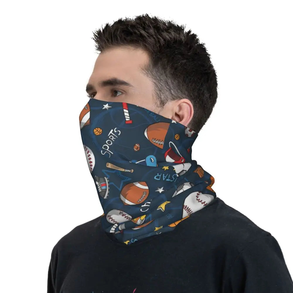Football Scarf Neckerchief Neck Face Mask Polyester