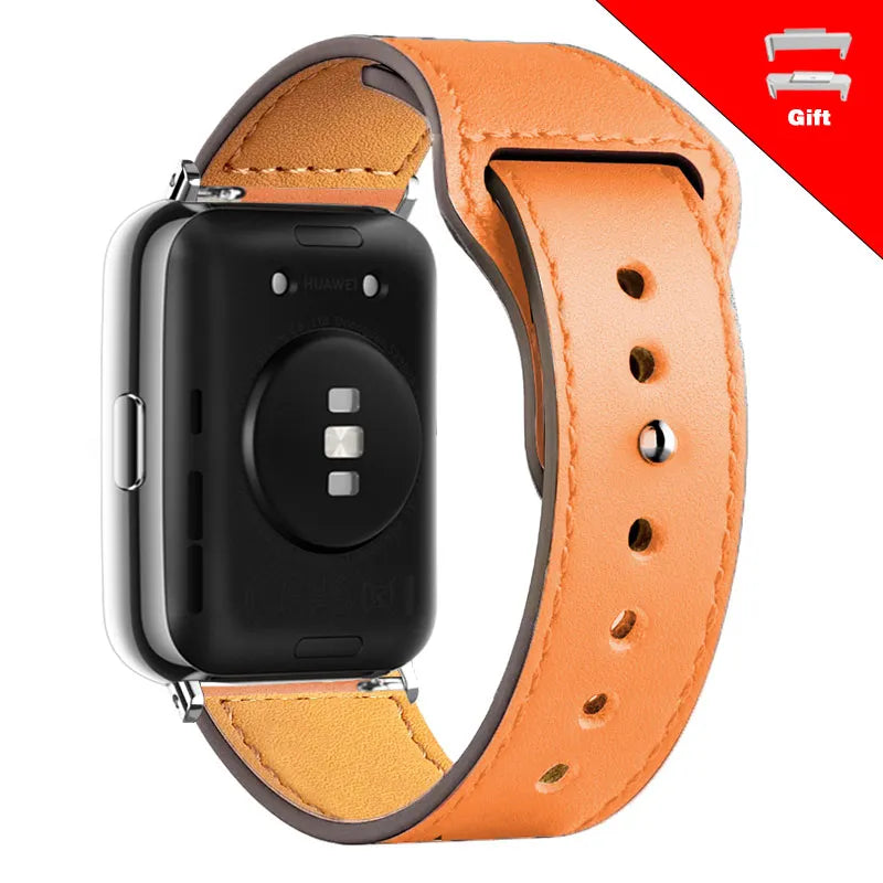 Leather Strap For Huawei Watch Fit 2 Smartwatch Band Replacement Sport Wristband retro loop Bracelet Fit2 watchband Accessories