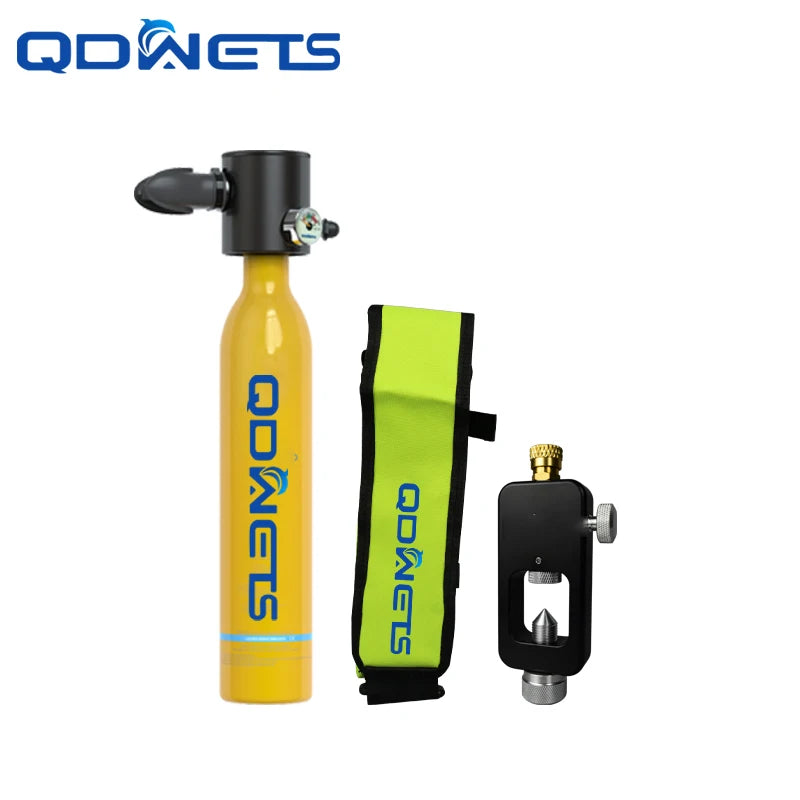 Mini Scuba Diving Tank Equipment Dive Cylinder with 5-10Minutes Capability 0.5 Litre Capacity with Refillable Design QDWETS