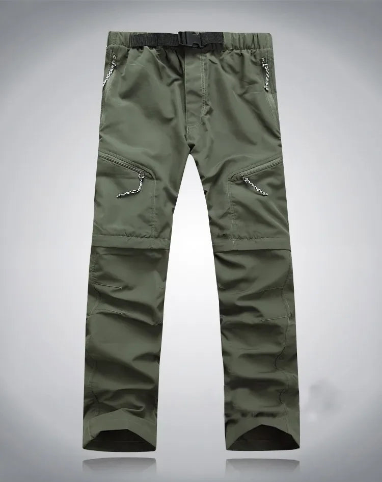 Men Quick Dry Outdoor Pants Removable Hiking&Camping Pants Male Summer Breathable Hunting&Climbing Pants S-XXXL 4 Color