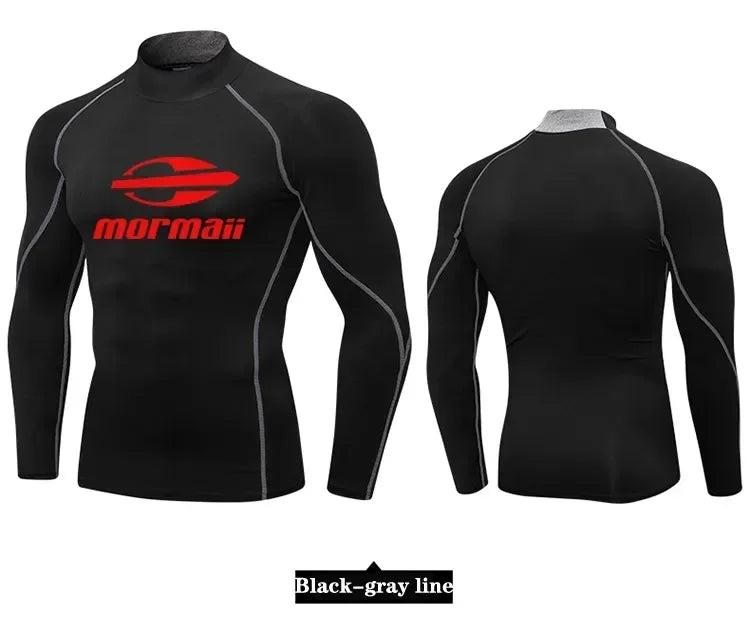 Men Swimsuit Swimming T-shirt Beach UV Protection Swimwear Rash Guard Long Sleeve Surfing Diving Swimsuit Surf T-shirt Rashguard