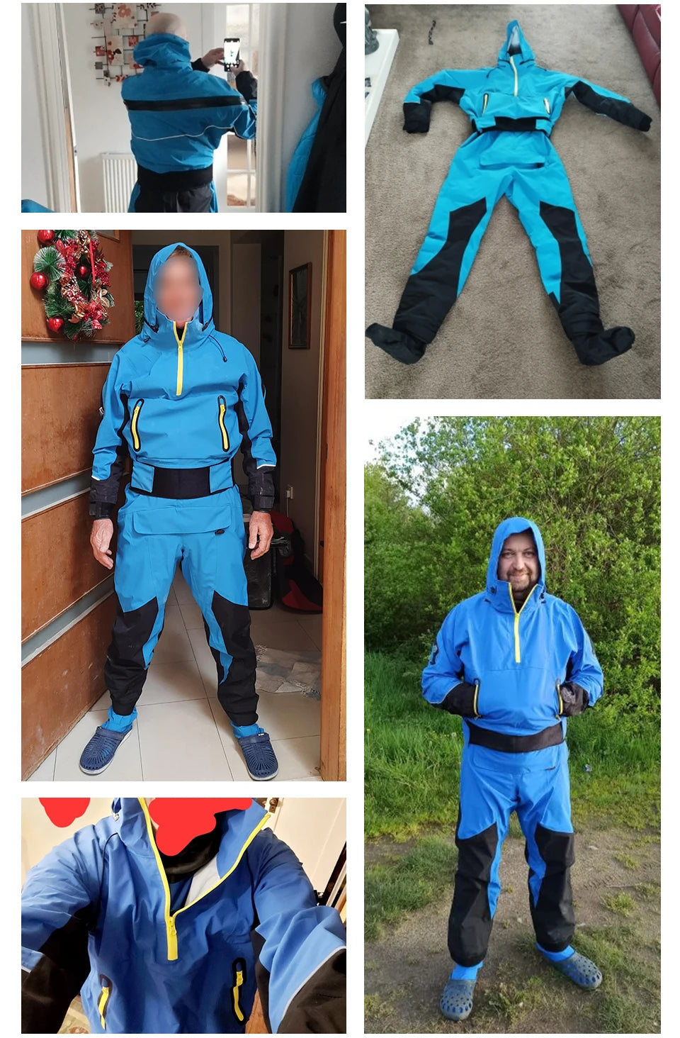 Waterproof Breathable  Surfing Drifting  Kayaking Rescue Sailing Ocean Outerdoor Sport One Piece Men's Dry Suit