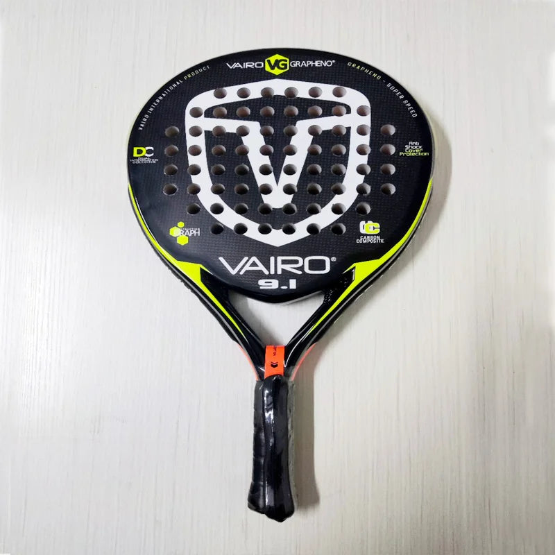 New High Quality Padel Racket  Series Palas 3 Layer Carbon Fiber Board Paddle EVA Face Tennis Beach Racquet Bag Vairo 9.1 360g