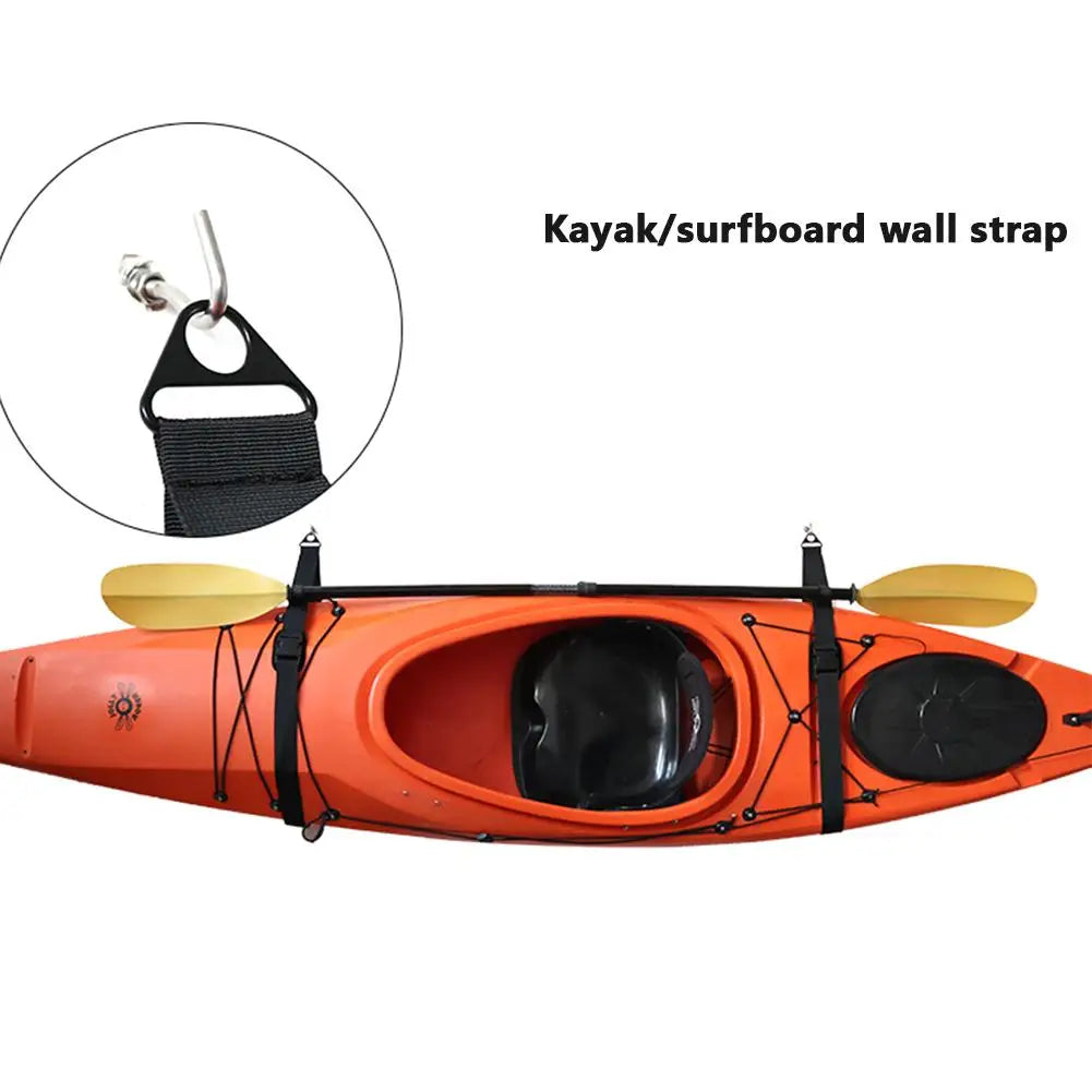 Surf Kayak Storage Rack Premium Adjustable Padded Wall Straps For Kayaks SUP Paddle Board Surfboard Indoor Outdoor Storage