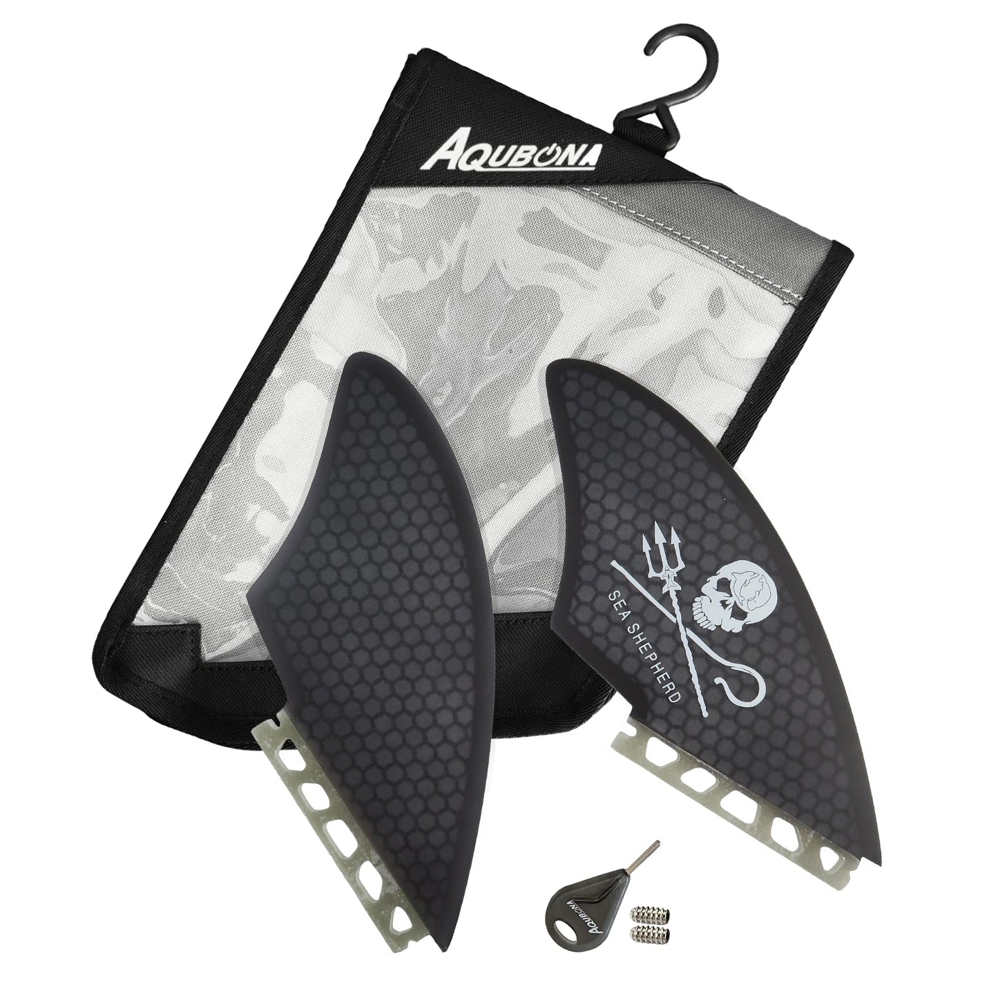 Surfboard Twin Keel Fins (2 Fins) Dual Tab Single Tab Sizes for Longboard Surfboard Funboard