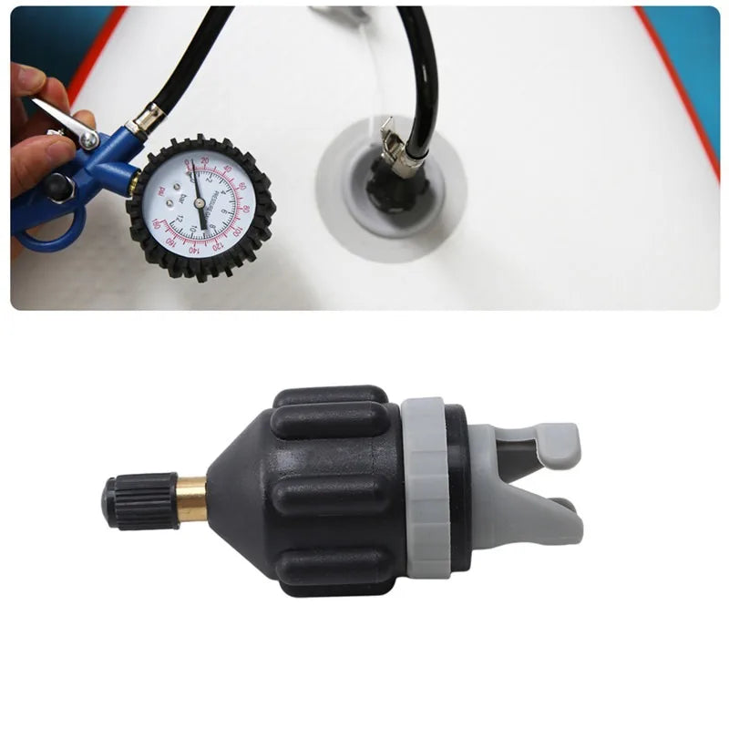Kayak Air Valve Pump Compressor Converter For SUP Board Air Valve Adapter Inflatable Rowing Rubber Boat Paddle Canoe