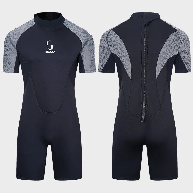 3MM Men Neoprene Wetsuit Scuba Diving Windsurf Hunting Surf Swimwear Underwater Fishing Swimming Short Sleeve Wetsuit Kitesurf