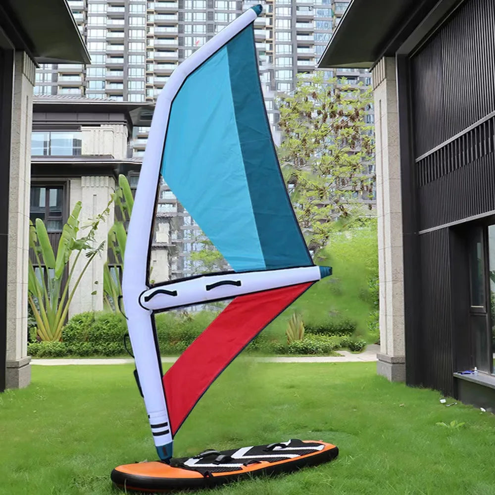 【Hot】Inflatable Windsurf Sail & Surfboard Wing Paddle Board, Kitesurfing Wind Surfing Water Sports Gear