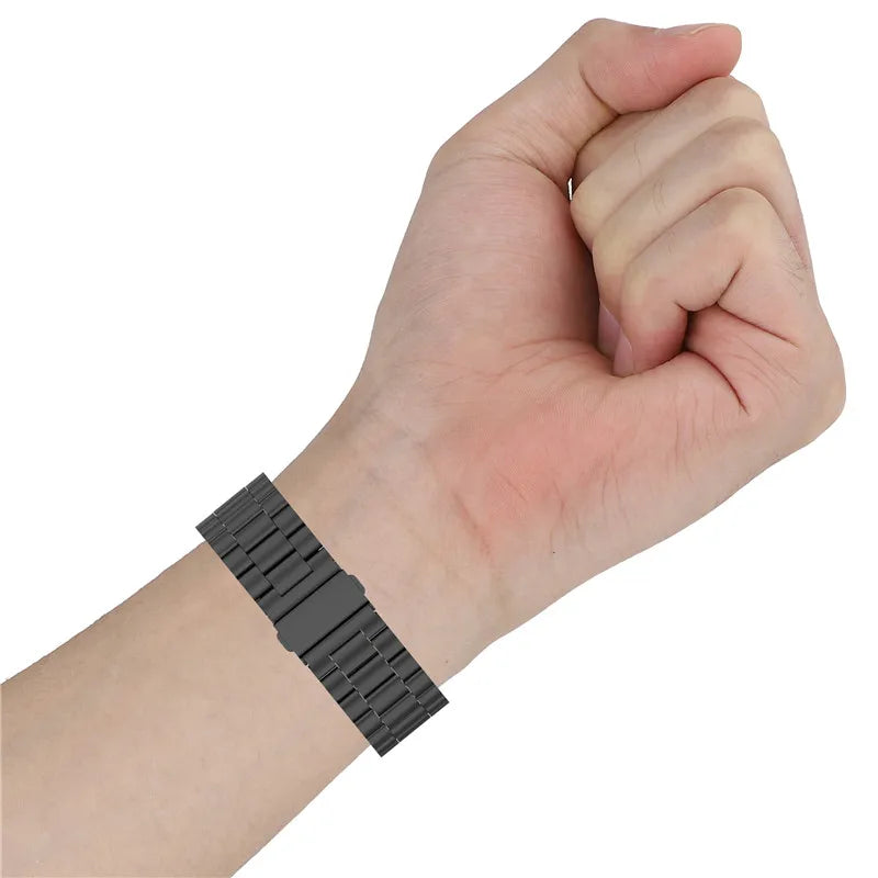 Pulseira de relógio para fitbit charge 6 5, pulseira de metal em aço inoxidável, pulseira para ajuste bit charge6 5, cinto de relógio inteligente