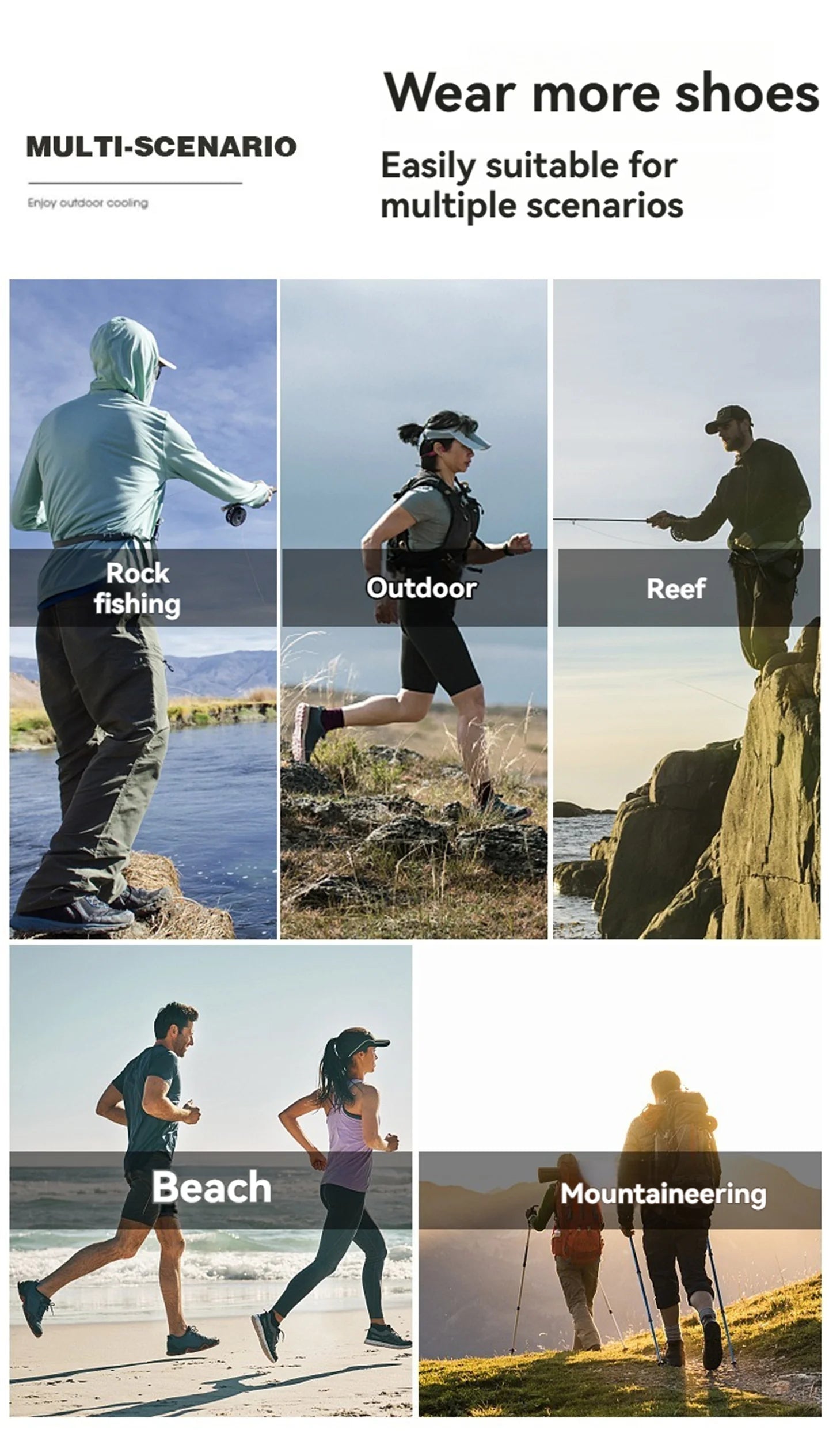 Yonsub Neoprene Adult Outdoor Rock Fishing And Reef Climbing Shoes , Sole Spikes Wear-resistant Non-Slip Wading Aqua Shoes