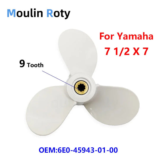 Marine Engine Propeller 7 1/2X7-Ba Suitable for Yamaha Outboard Motor 6E0-45943-01-El-00 Propeller Suitable for 4-6 Horsepower