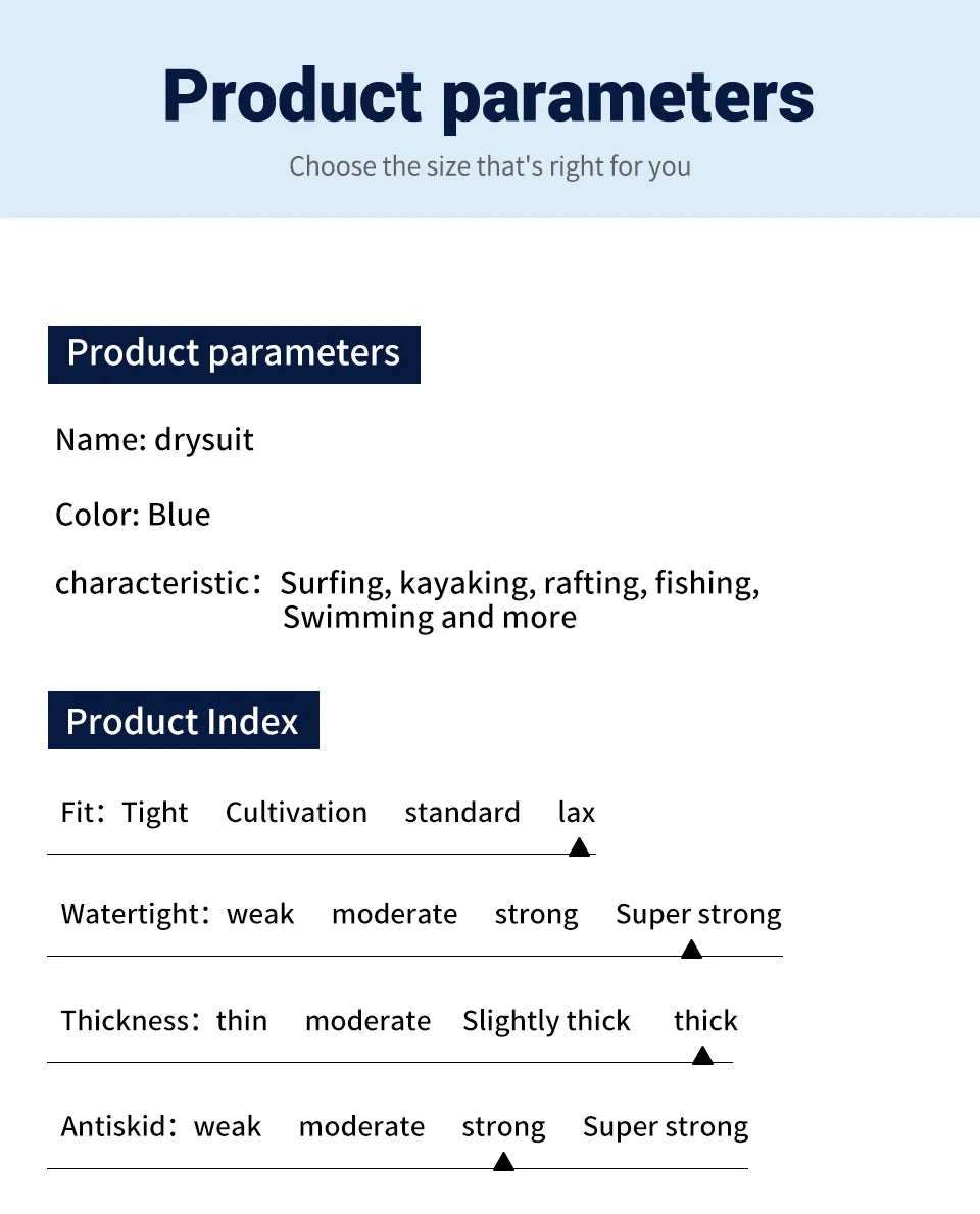 Waterproof Breathable  Surfing Drifting  Kayaking Rescue Sailing Ocean Outerdoor Sport One Piece Men's Dry Suit
