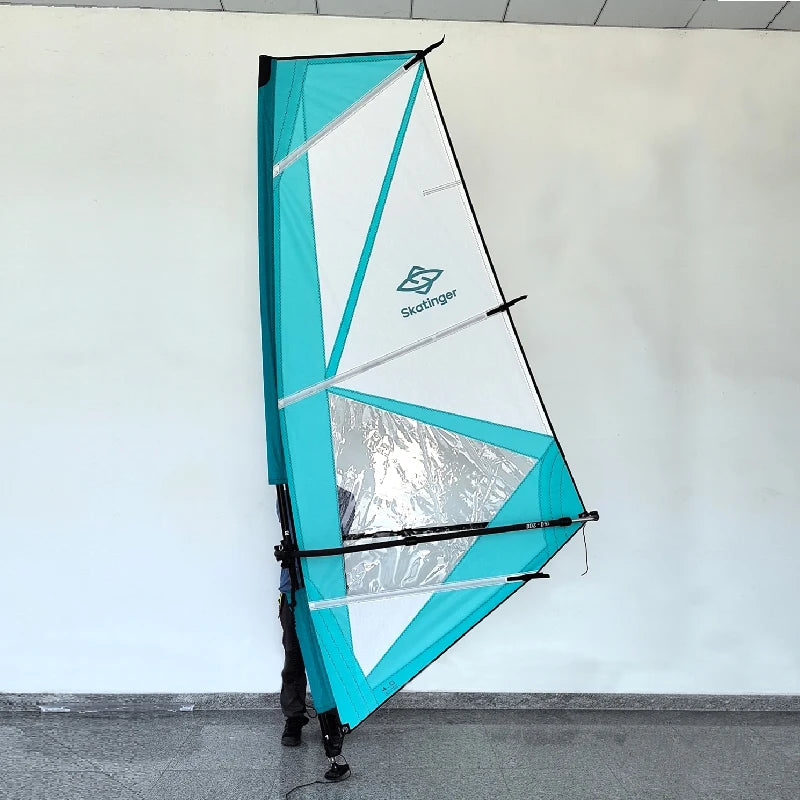 Skatinger 335cm Flexible Inflatable Stand-up Paddle Board 4 Square Meter Sail for New Beginners Offshore Waters Windsurfing SUP