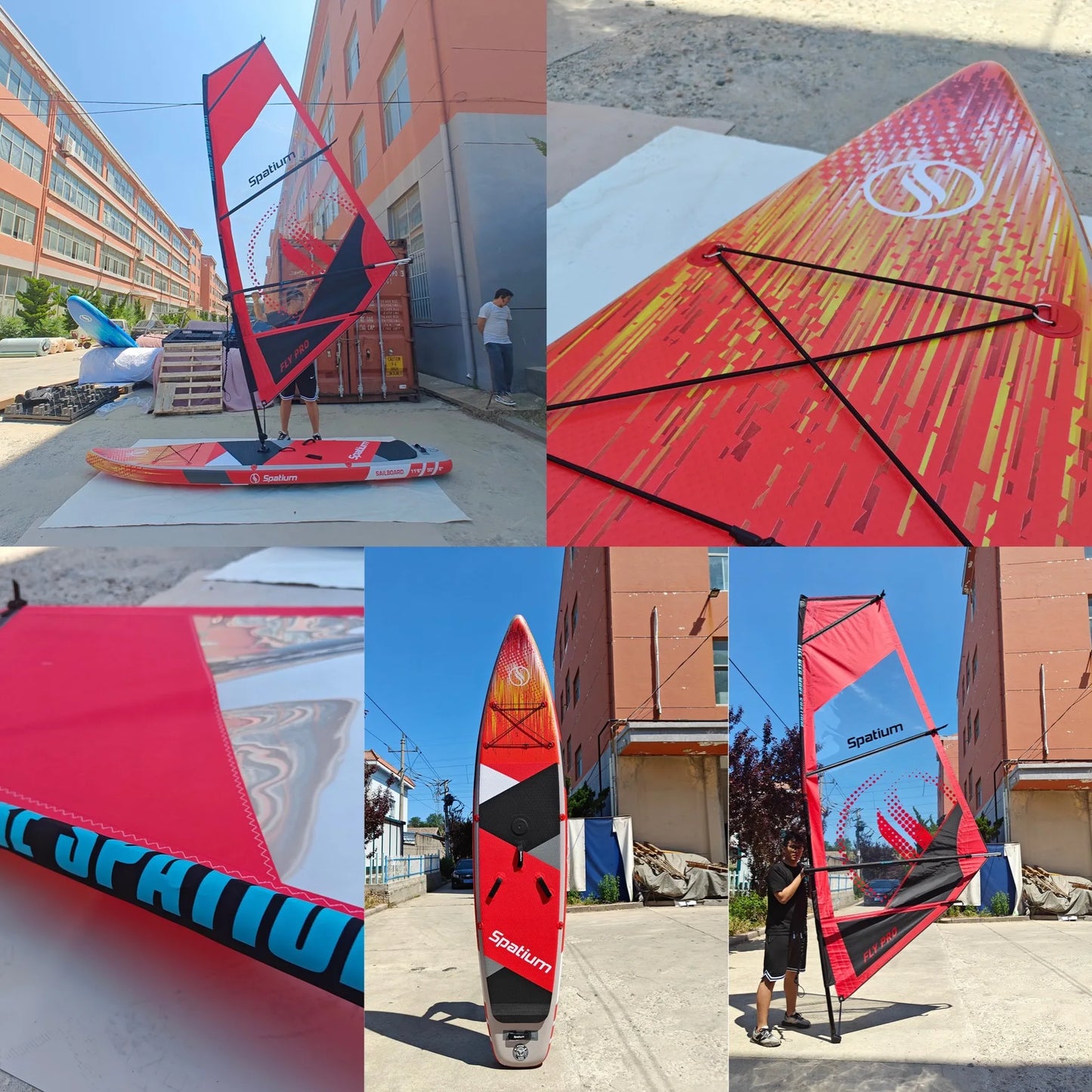 Inflatable Windsurf SUP Board Sail Kit 2 in 1 Crossover Paddle Board With Compact Rig Portable Windsurfing Sailboat Multi Sport