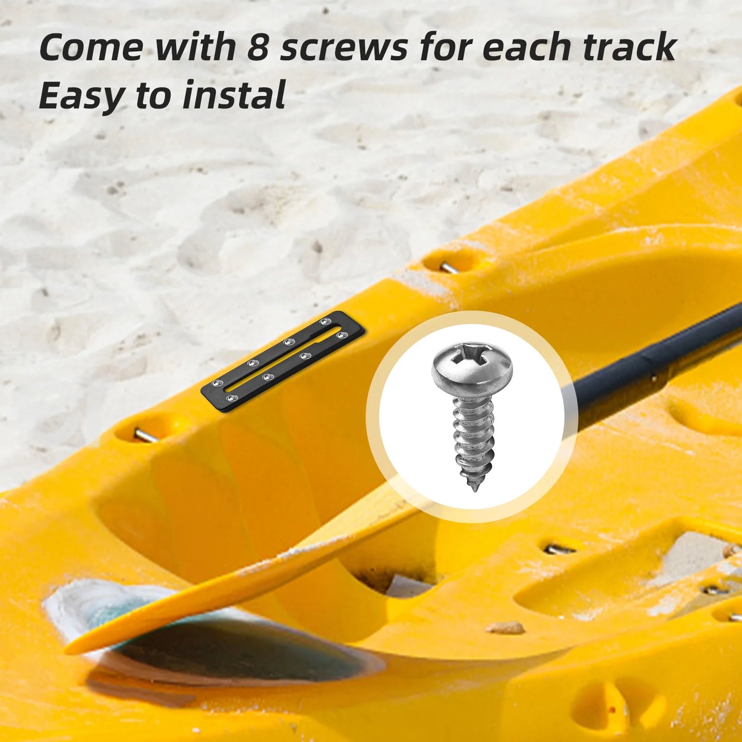 Fishing Rod Holder Adjustable Fishing Pole Holder with Plastic Kayak Rail Kayak Mount Track