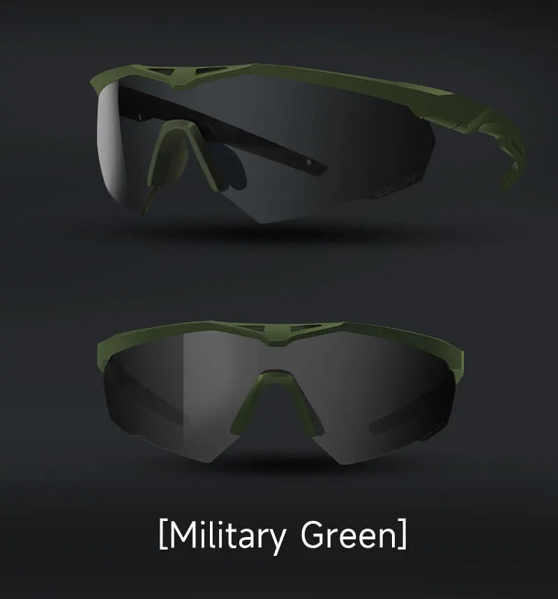 3 Lens Impact-Resistant Shooting Glasses 2.5mm Military Tactical Glasses Anti-Fog Windproof Road Cycling Goggles Antiparras