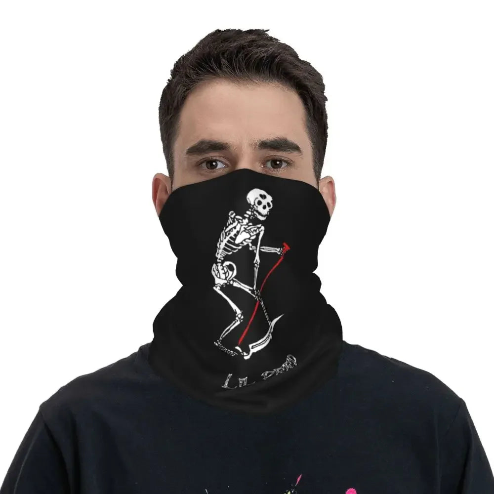 Lil Peep Rap Hip Hop Music Bandana Neck Gaiter Printed Balaclavas Face Mask Scarf Cycling Sports for Men Women Adult All Season