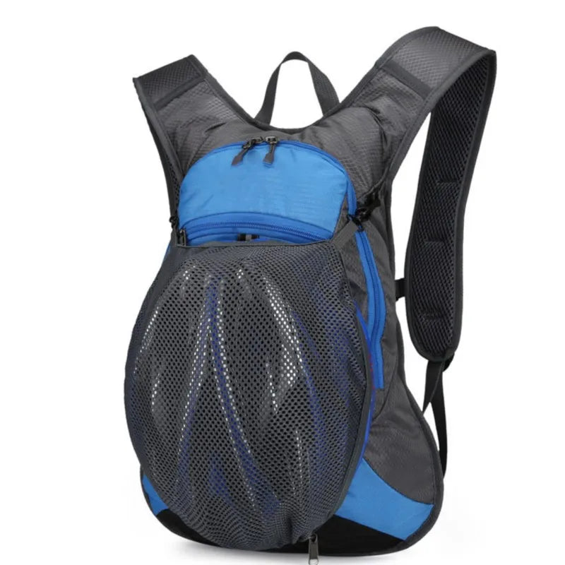 Mochila de ciclismo 10l, bolsa de hidratação para esportes ao ar livre, corrida, caminhada, armazenamento de capacete, à prova d'água, mochila de viagem