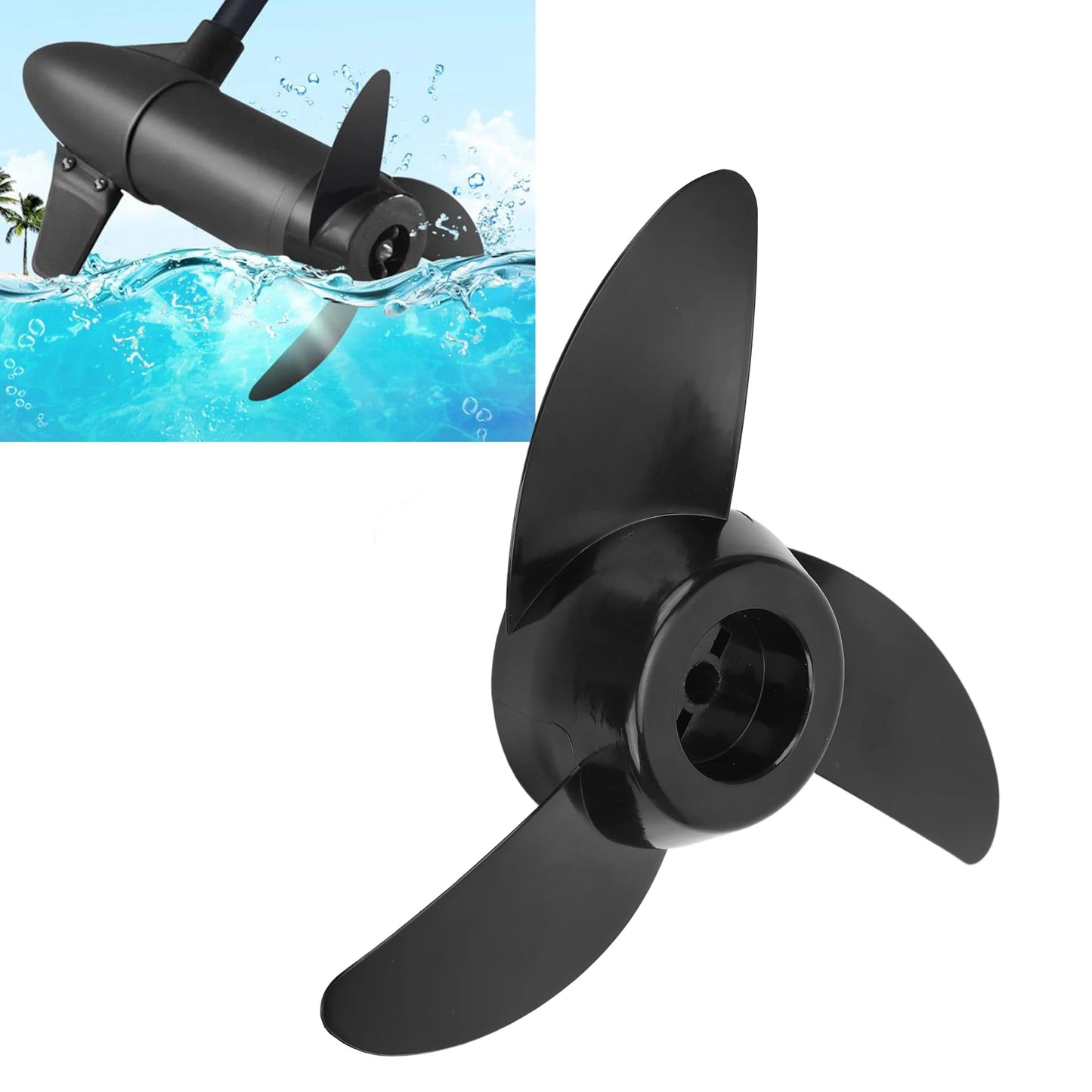 Outboard Propeller Electric Outboard Propeller Kit 3 Blades for 28lb 36lb 46lb 12V 24V Trolling Motors Accessories