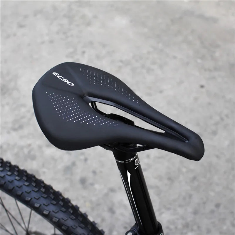 EC90 Bicycle Seat Saddle MTB Road Bike Saddles Mountain Bike Racing Saddle PU Breathable Soft Seat Cushion free shipping