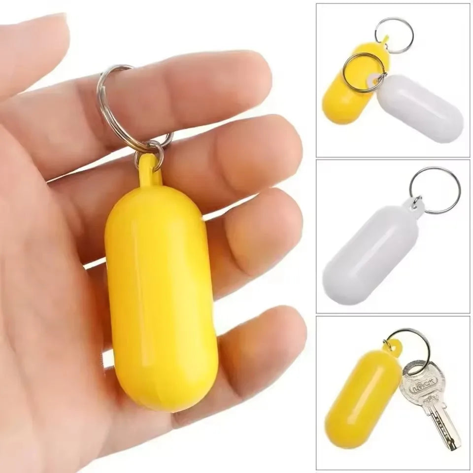 2pcs Beach Keychain Boat Oval Hollow Kayak Floating Keyring Fender Buoyant Key Ring Marine Sailing Boat Float Keychain