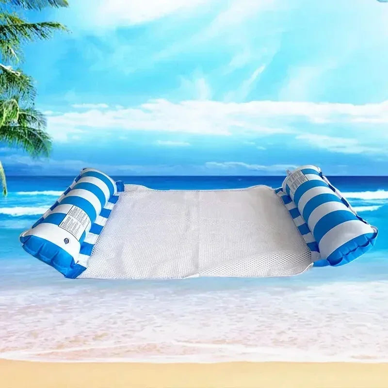 Swimming Water Sofa Inflatable Hammock Floating Mat for Adults Swimming Pool Loungers Beds Foldable Striped Party Accessories