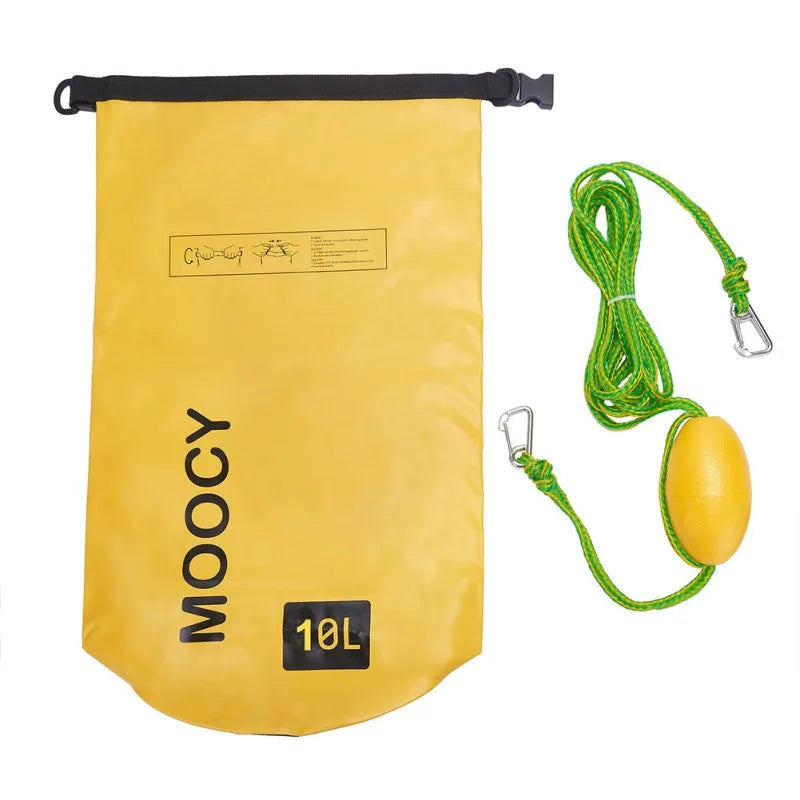 2-in-1 Sand Anchor Tow Rope Sand Sack with Waterproof Dry Bag 10L/20L Dock Line For Kayak Jet Ski Rowing for Small Boats