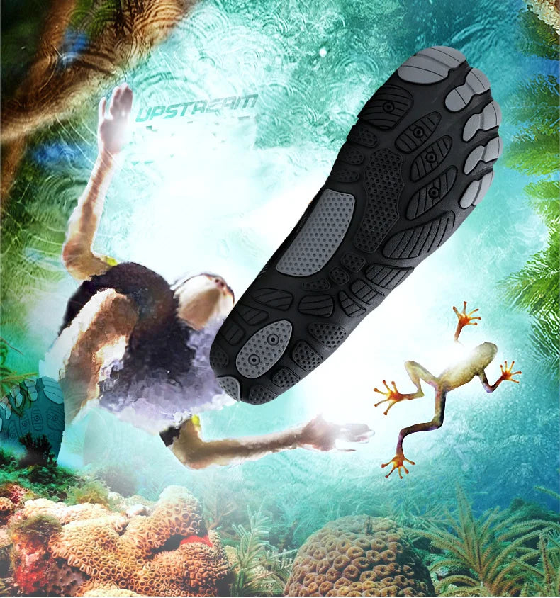 Green Water Shoes For Men Aqua Upstream Shoes New Breathable Mesh Beach Sandals Summer Sport Shoes Women Swimming Shoes Slippers