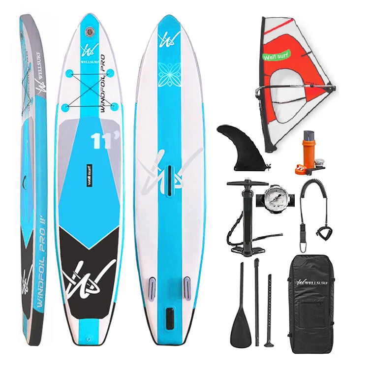 Windsurf All Round Paddle Board Inflatable Surfboard Windsurfing SUP Sailing on Sea for Athlete or Technical Player