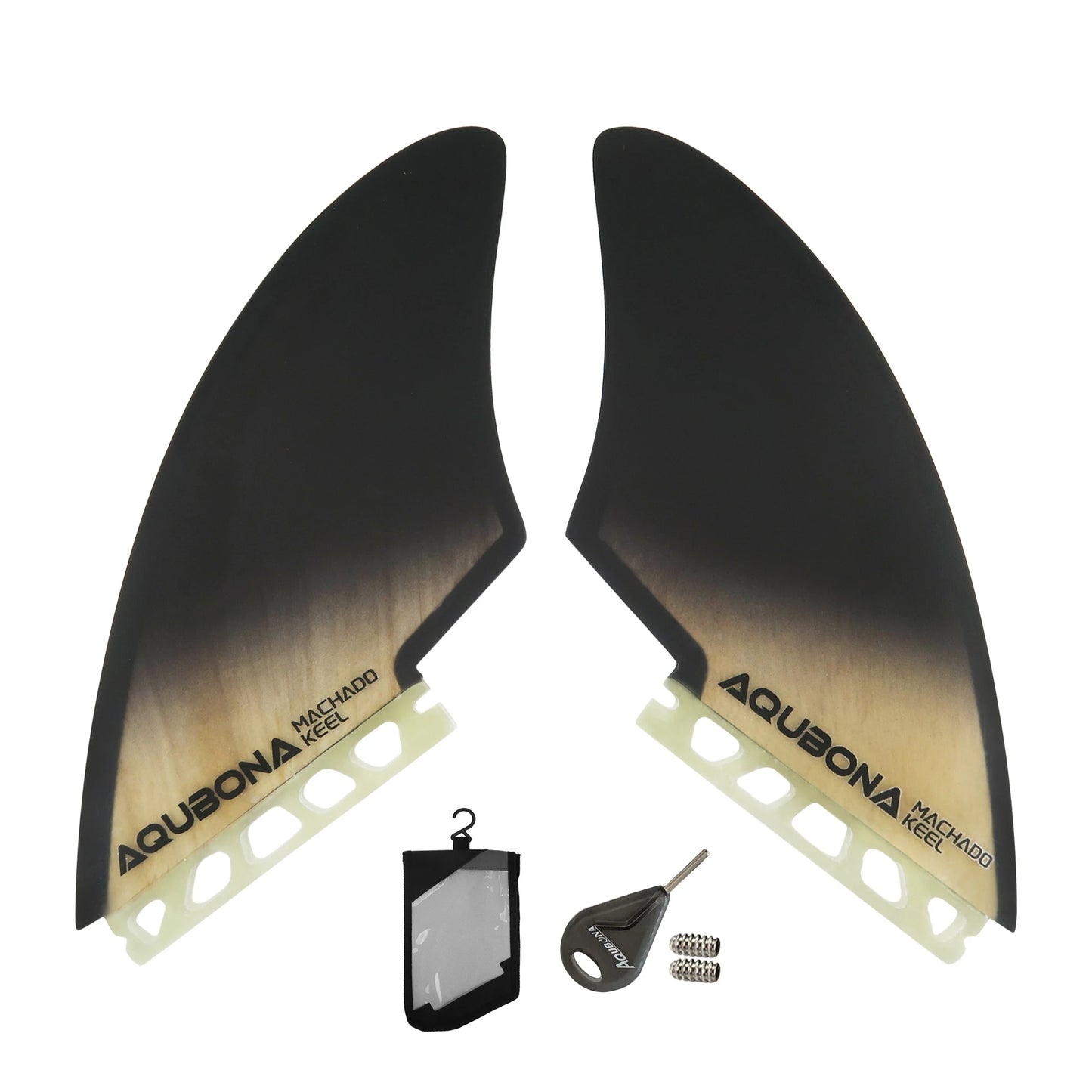 Surfboard Twin Keel Fins (2 Fins) Dual Tab Single Tab Sizes for Longboard Surfboard Funboard