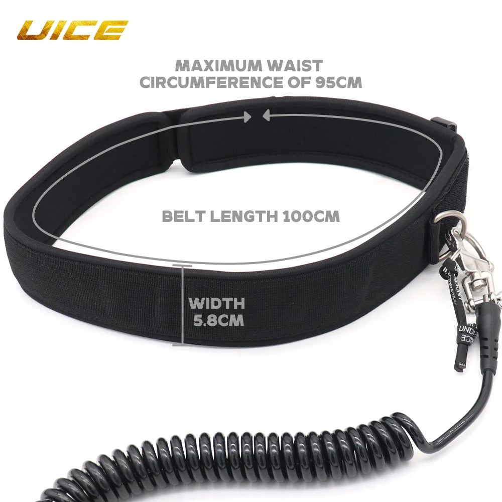 Adjustable Quick Release Waist Rope 10FT Hydrofoil Surf Waist Belt Coiled Leash For Wing Board Rope Surfboard Accessory