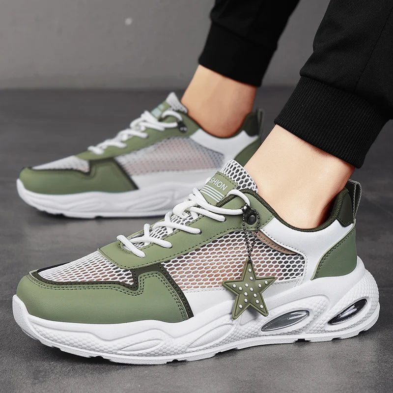 Men's Summer Fresh Breathable Mesh Casual Sneakers Original Comfort Lightweight Sports Running Shoes for Men